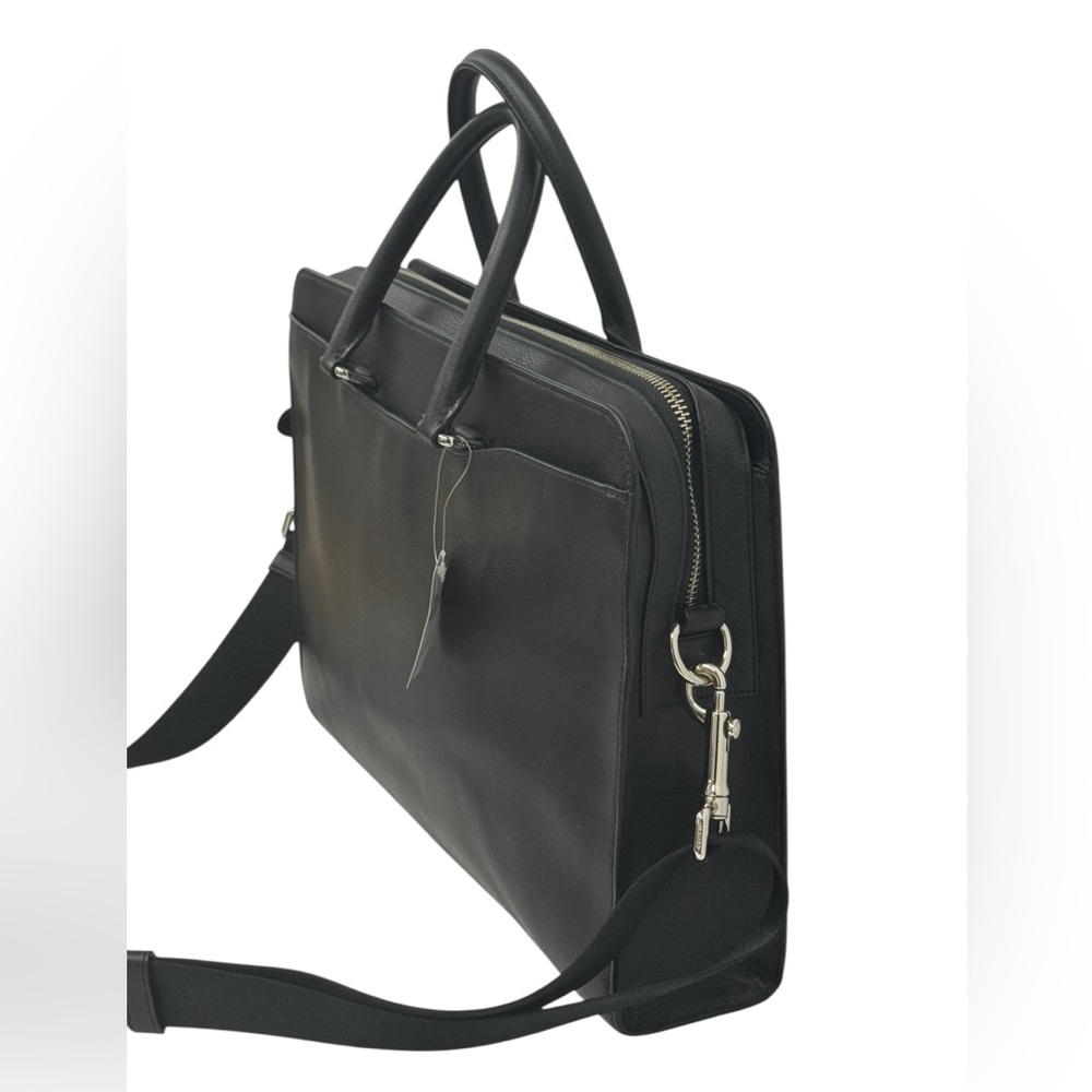 NWT COACH Beckett 2-Way Structured Black Leather Shoulder Business Briefcase New - Picture 9 of 15